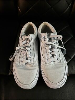 Vans Men's Low-Top Canvas Sneakers in Light Gray